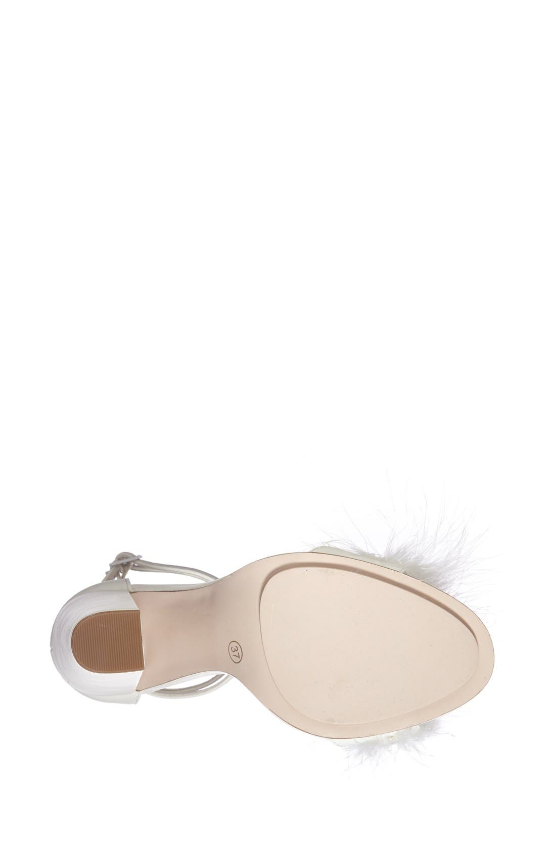 'Rebecca' Ankle Strap Sandal, Alternate, color, WHITE