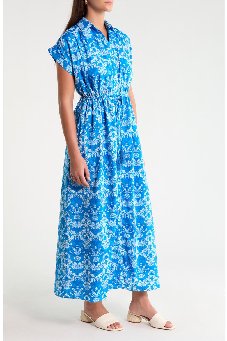 Reina Print Maxi Dress, Alternate, color, BLUES-WHITE