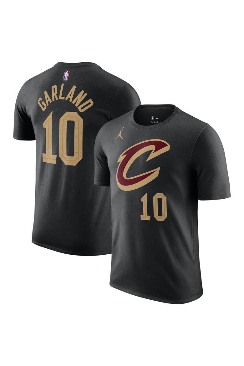 Men's Jordan Brand Darius Garland Black Cleveland Cavaliers 2022/23 Statement Edition Name & Number T-Shirt, Main, color, Black