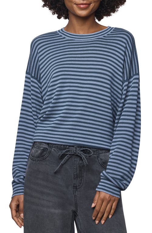 Splendid Georgie Stripe Oversize Sweater In Blue