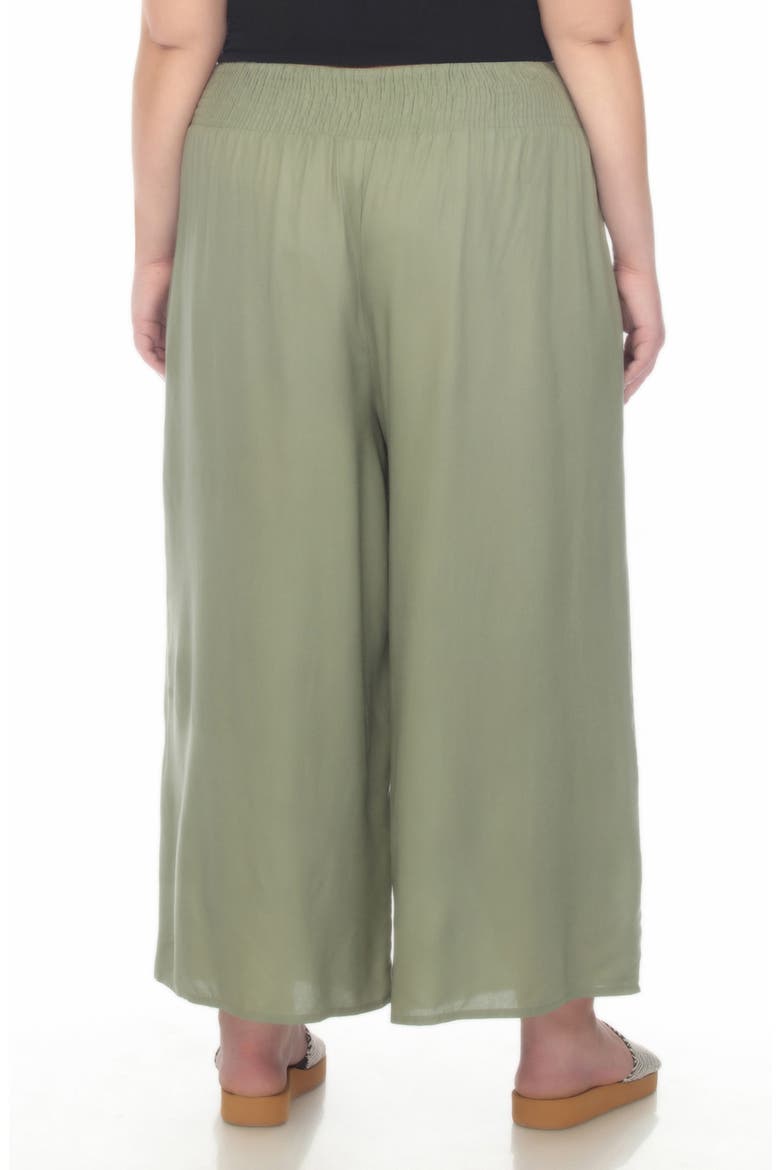 Smocked Wide Leg Pants, Alternate, color, OLIVE