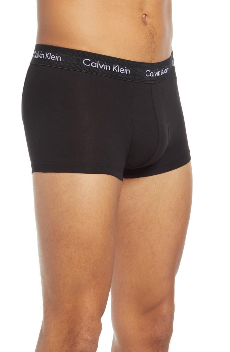 Calvin Klein 3-Pack Stretch Cotton Trunks, Alternate, color, 
