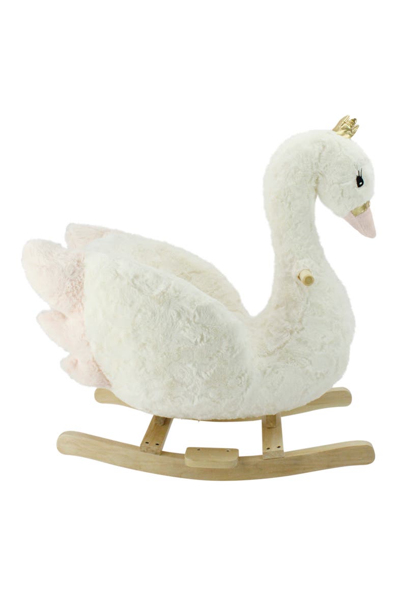 Soft Landing™ Swan JoyRides™ Rocker, Alternate, color, CREAM