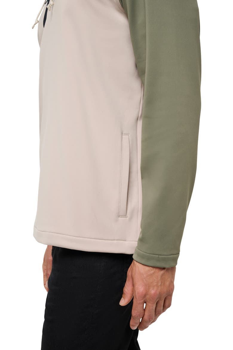Brrrr Season Colorblock Half Zip Hoodie, Alternate, color, BLACK MULTI