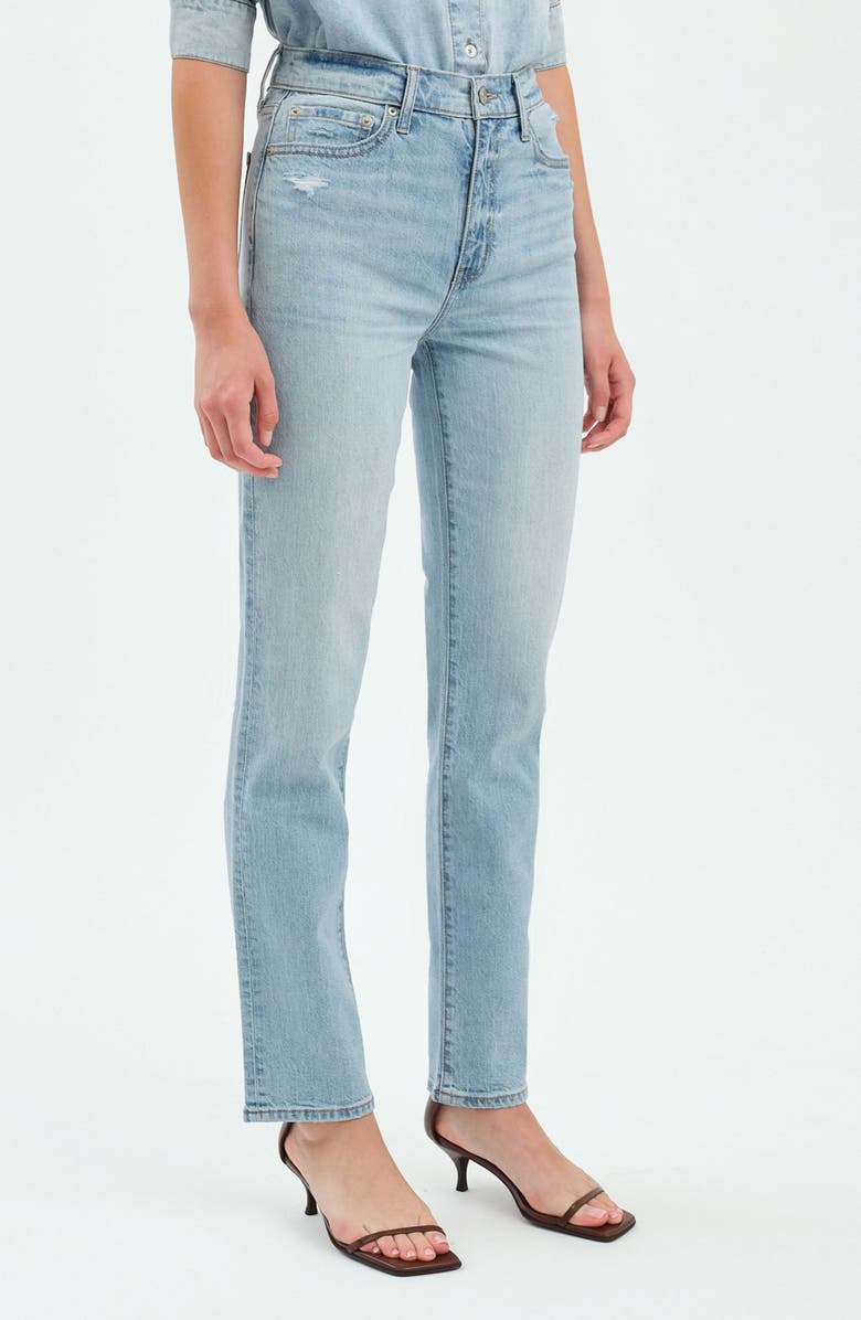 DAZE Smarty Pants High Waist Ankle Slim Straight Leg Jeans, Alternate, color, Dew Drop