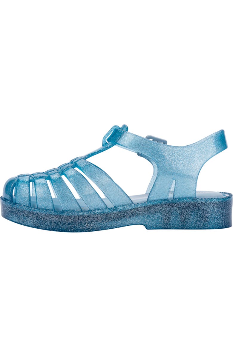 Mini Melissa Kids Mini Posses Sandal, Alternate, color, Blue Glitter