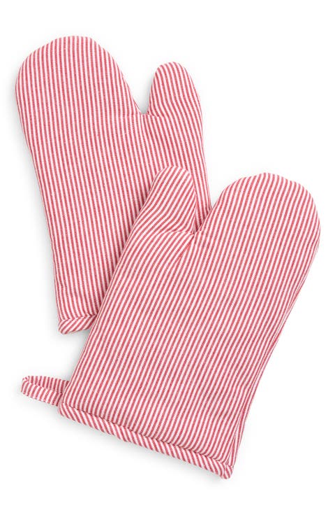 Set of 2 Stripe Oven Mitts