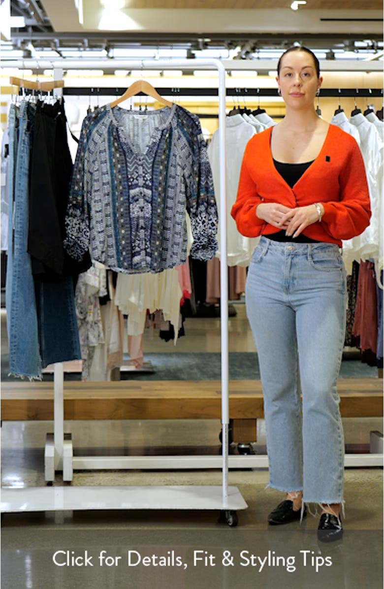 Three Quarter Sleeve Shibori Print Shirt, sales video thumbnail