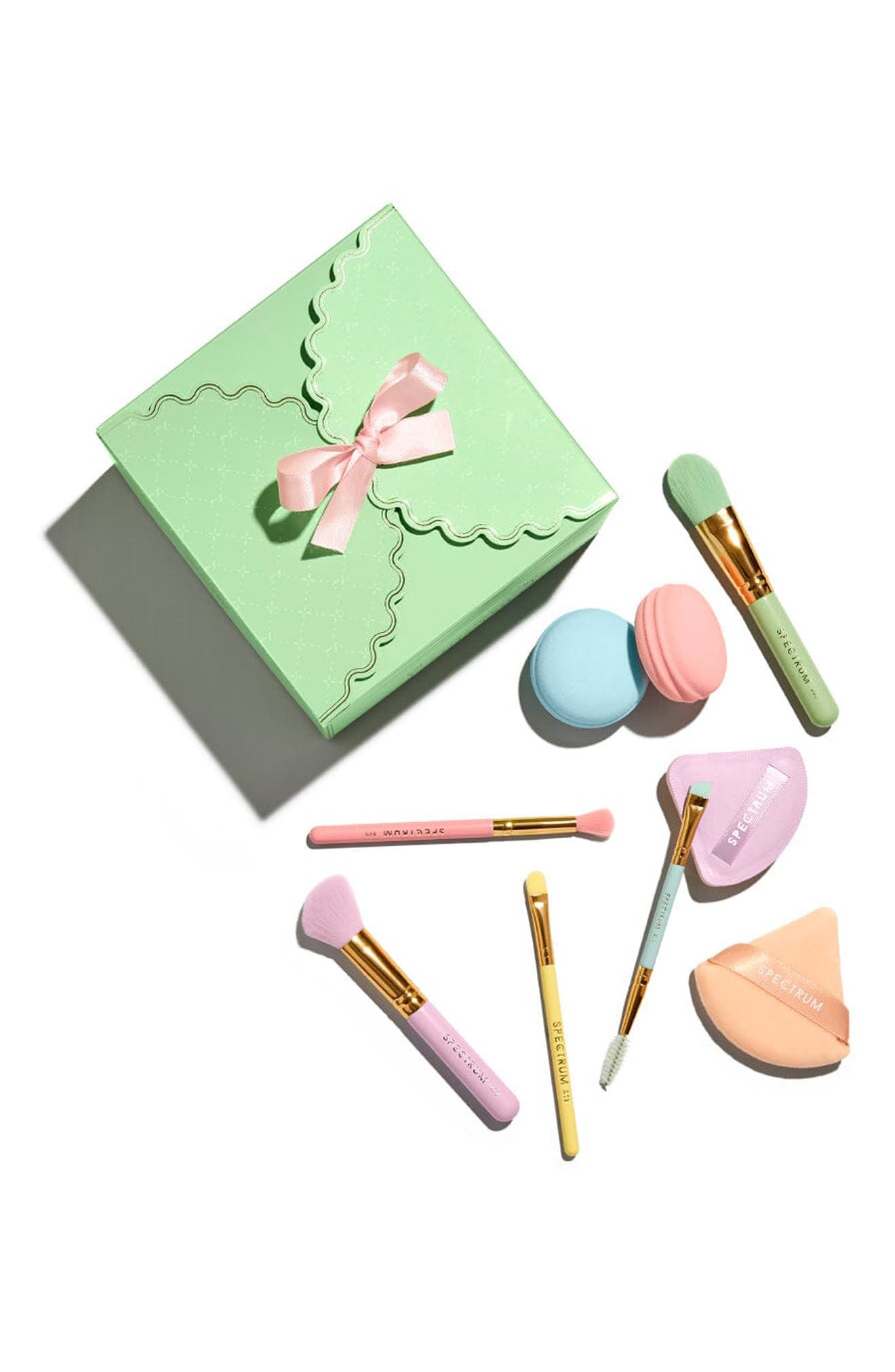 SPECTRUM Patisserie 9-Piece Makeup Brush & Sponge Set in Green 