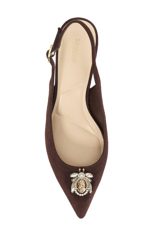 Dune London Context Pointed Toe Slingback Pump In Brown