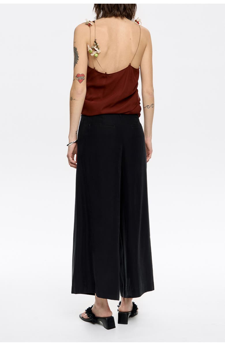 Bimba y Lola Flared Ankle-Length Trousers, Alternate, color, Black