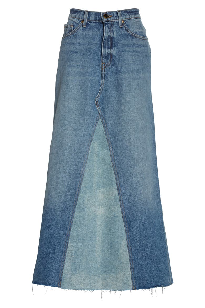 Magdalena Reconstructed Denim Midi Skirt, Alternate, color, SANTA CRUZ