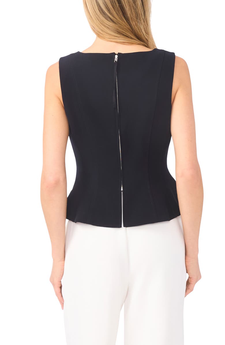 Parker Sleeveless Peplum Top, Alternate, color, Rich Black
