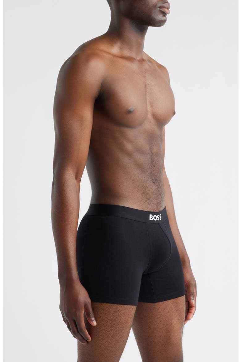 3-Pack BOSS ONE Boxer Briefs, Alternate, color, BLACK/ GREEN/ GREY