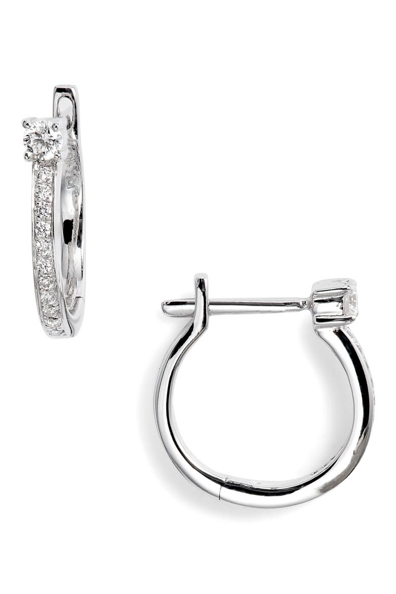 Diamond Hoop Earrings (Nordstrom Exclusive), Main, color, WHITE GOLD/ DIAMOND