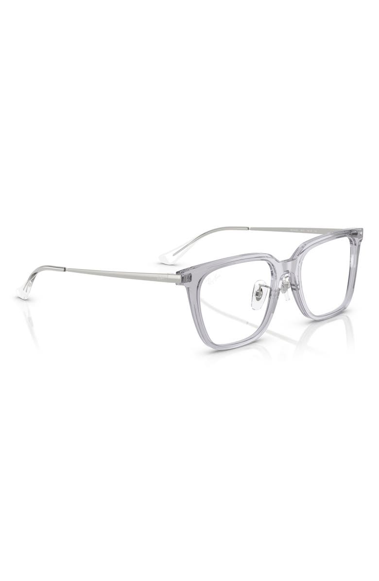 Ray-Ban 52mm Square Optical Glasses, Alternate, color, Grey Havana