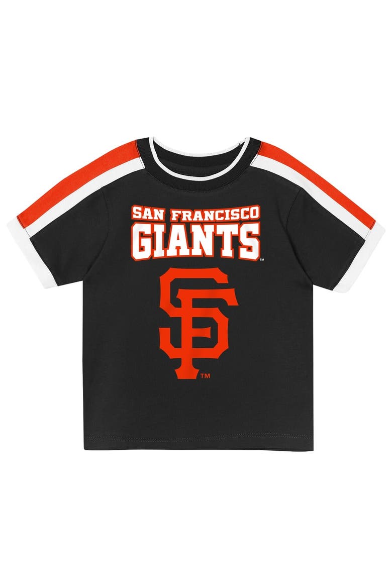 Toddler Outerstuff Black San Francisco Giants Ground Ball T-Shirt & Shorts Set, Alternate, color, Black