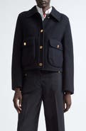 Thom Browne Wool Bell Sleeve Jacket