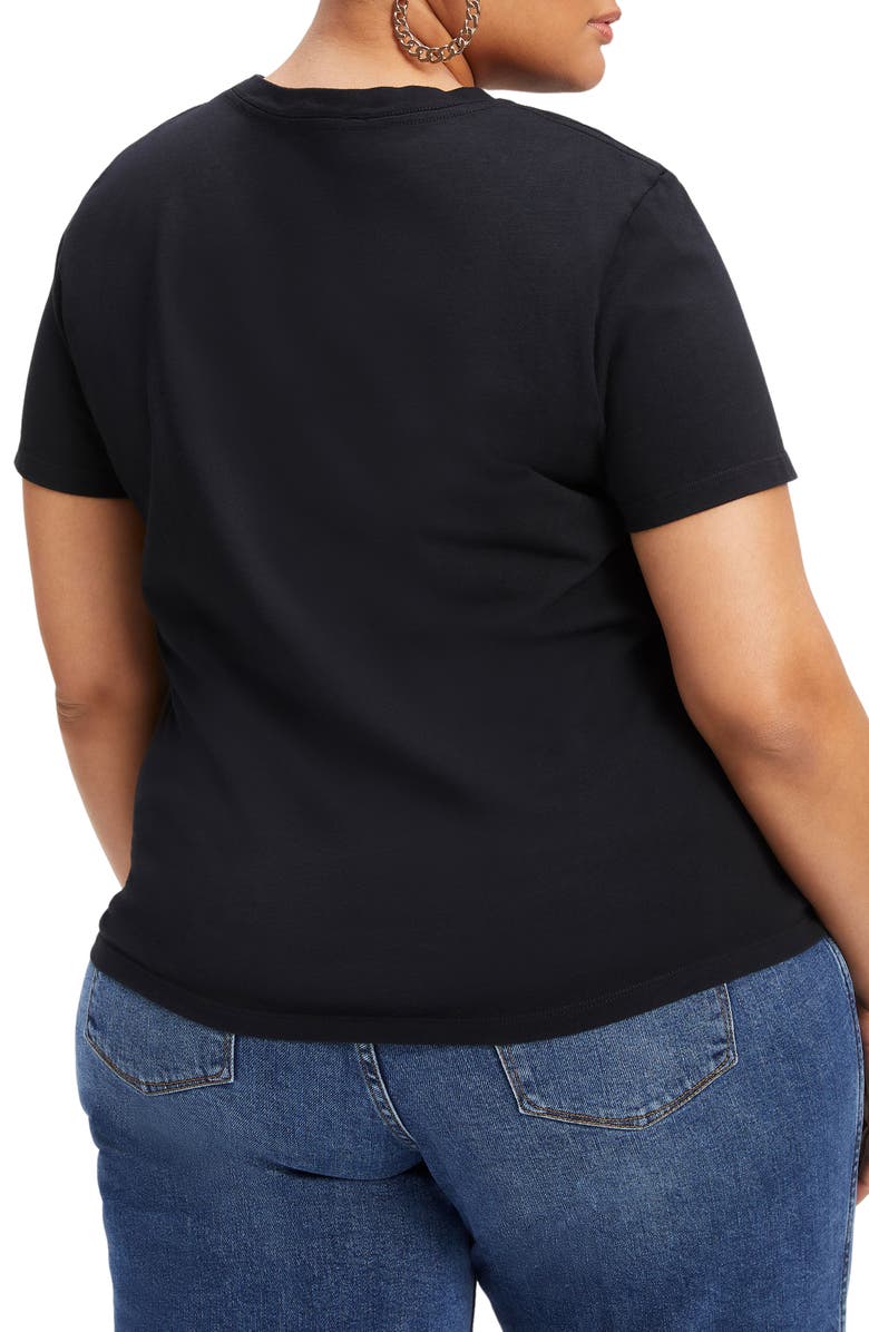 Good American Heritage Crewneck Cotton T-Shirt, Alternate, color,