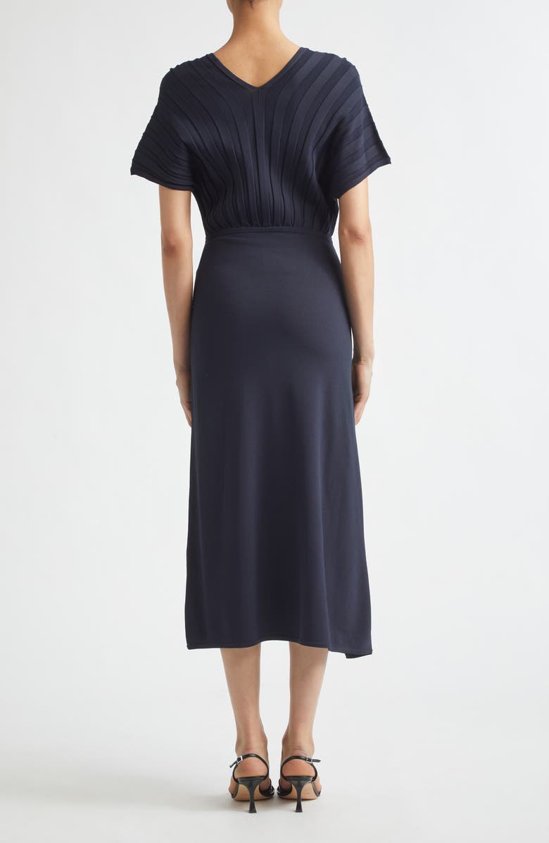 Max Mara Rib Bodice Sweater Dress, Alternate, color, Ultramarine