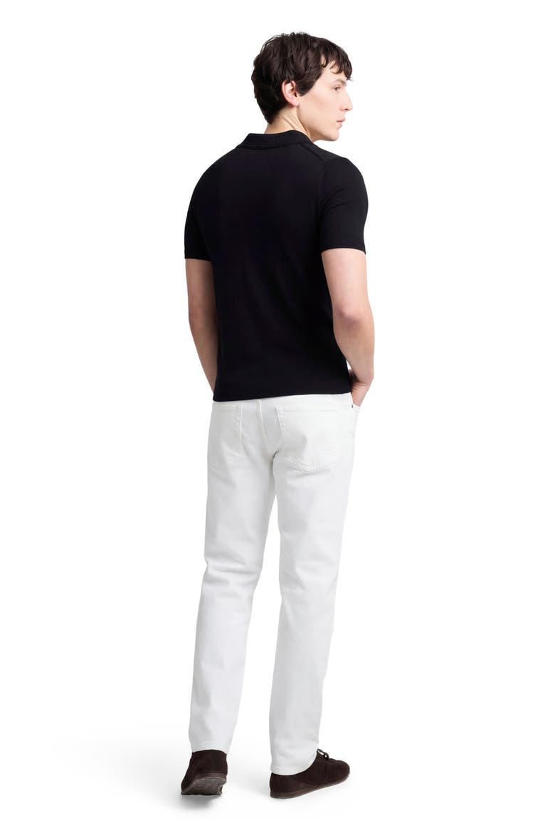 Extra Fine Merino Wool Short Sleeve Johnny Collar Polo, Alternate, color, Black