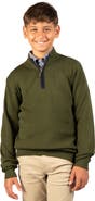 TailorByrd Kids' Fine Knit Quarter Zip Sweater