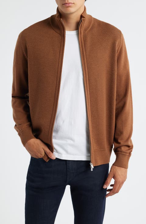 Illarione Zip Wool Cardigan