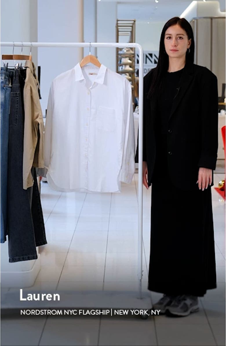 Organic Cotton Blend Oxford Button-Up Shirt, sales video thumbnail