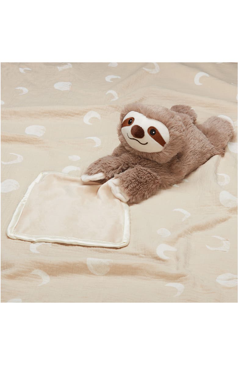 Warmies Sloth Blanket Plush Toy, Alternate, color, Medium Brown