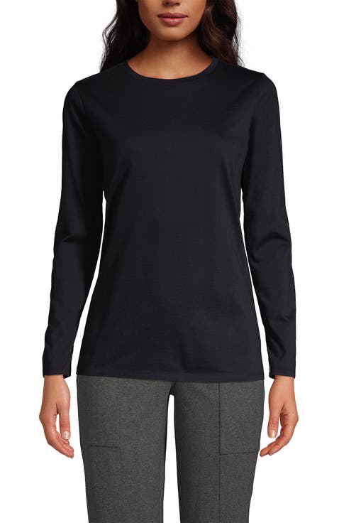 Tall Relaxed Supima Cotton Long Sleeve Crewneck T-Shirt