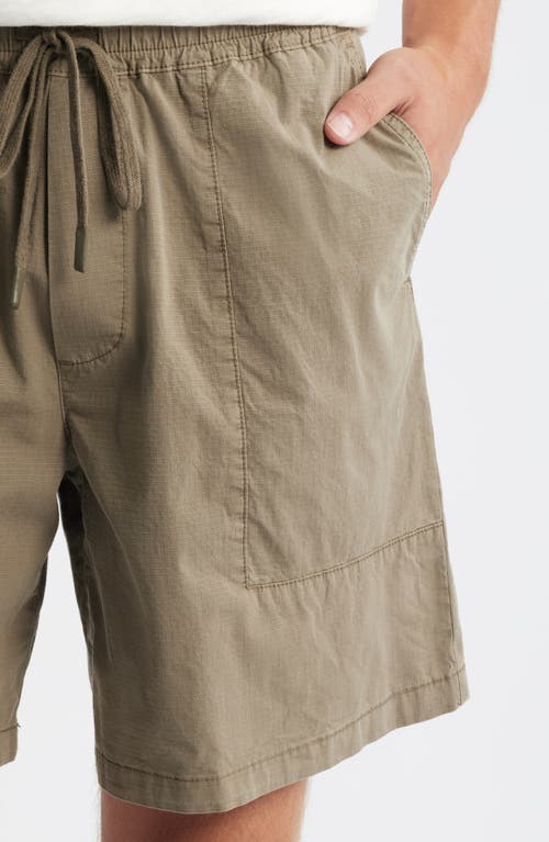 Brooklyn Industries Stretch Cotton Ripstop Shorts In Green