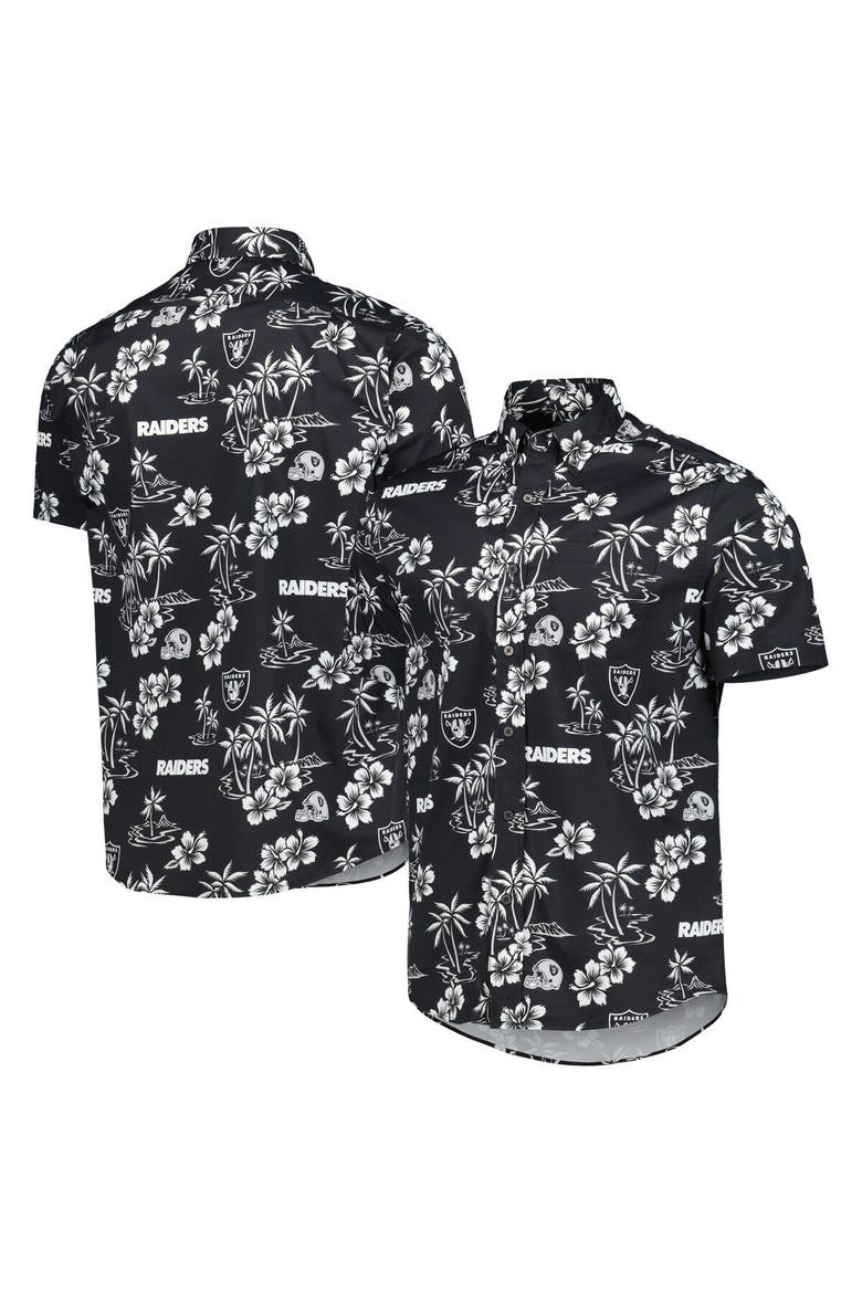 Men's Reyn Spooner Black Las Vegas Raiders Kekai Button-Up Shirt, Main, color, Black