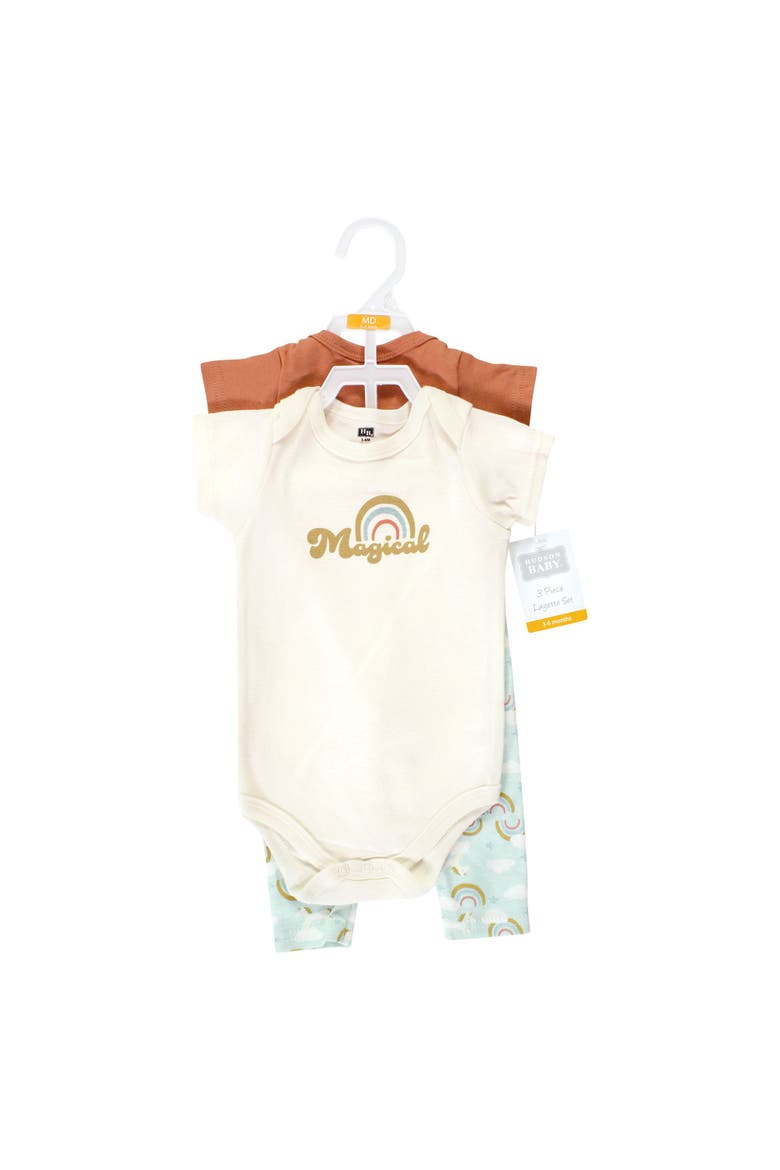 2 Bodysuits and Pant, Alternate, color, Magical Rainbow Short Sleeve