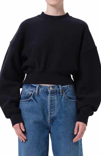 Kit Cotton Fleece Crop Sweatshirt