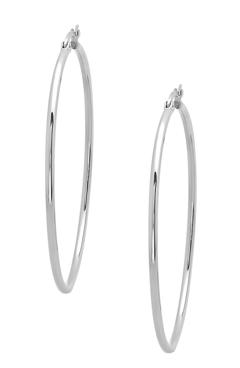 HMY JEWELRY Stainless Steel Hoop Earrings, Main, color, 