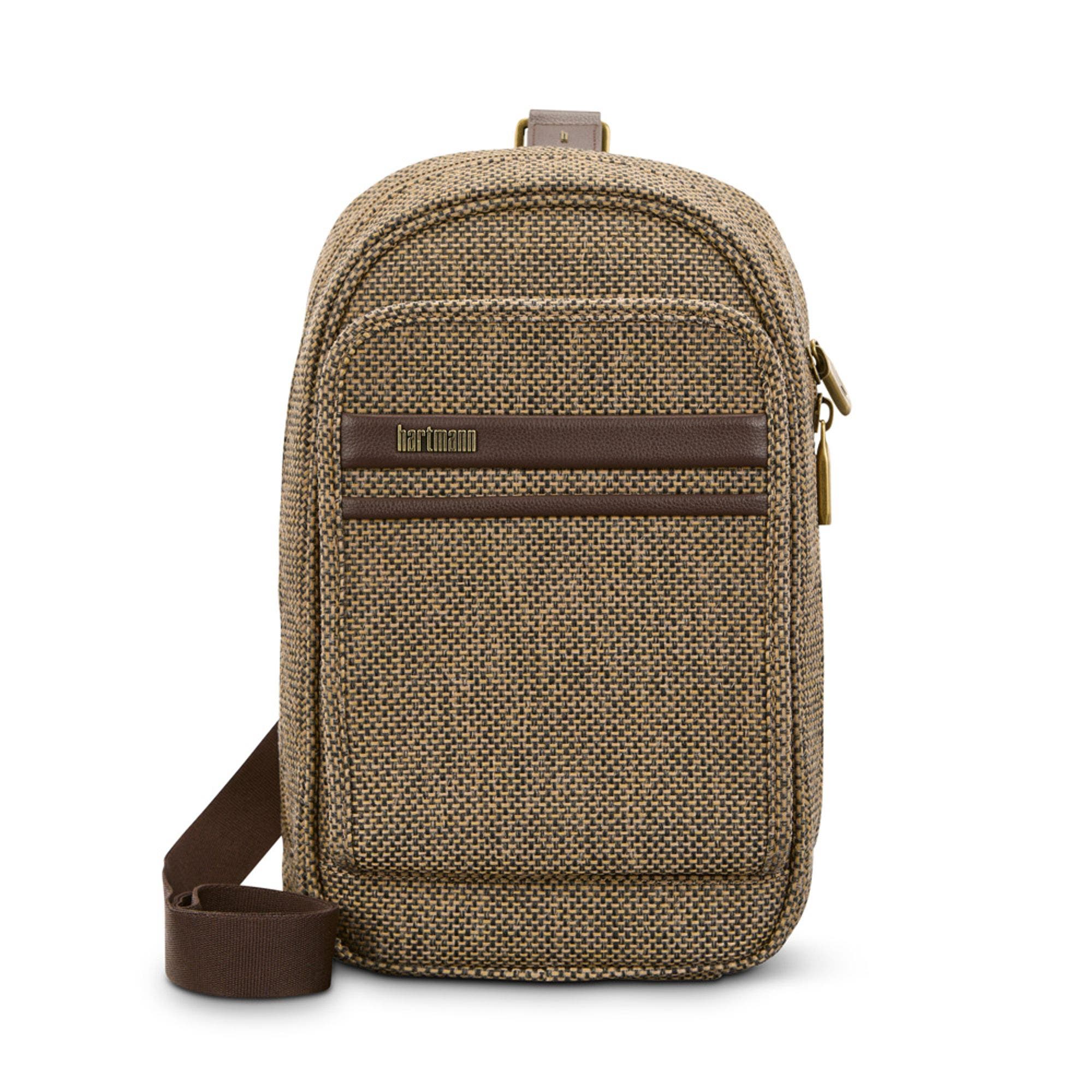 Tweed Sling Bag, Main, color, Tweed/Natural Leather