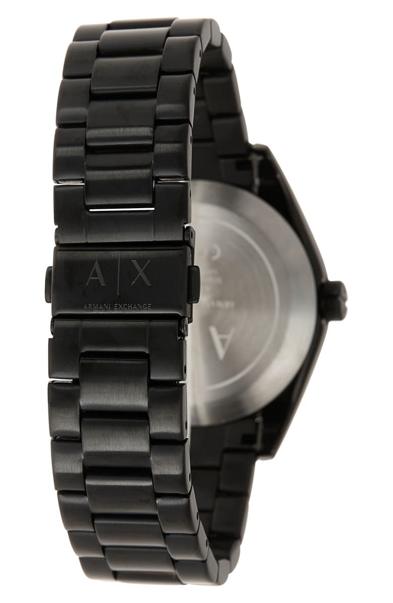 AX Armani Exchange Three Hand Bracelet Watch, 42mm, Alternate, color, Black