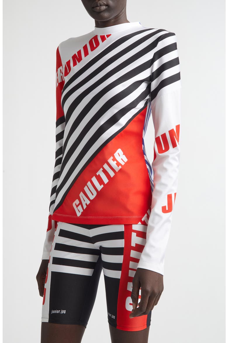Junior Print Jersey Bike T-Shirt, Alternate, color, BLACK/ RED/ WHITE