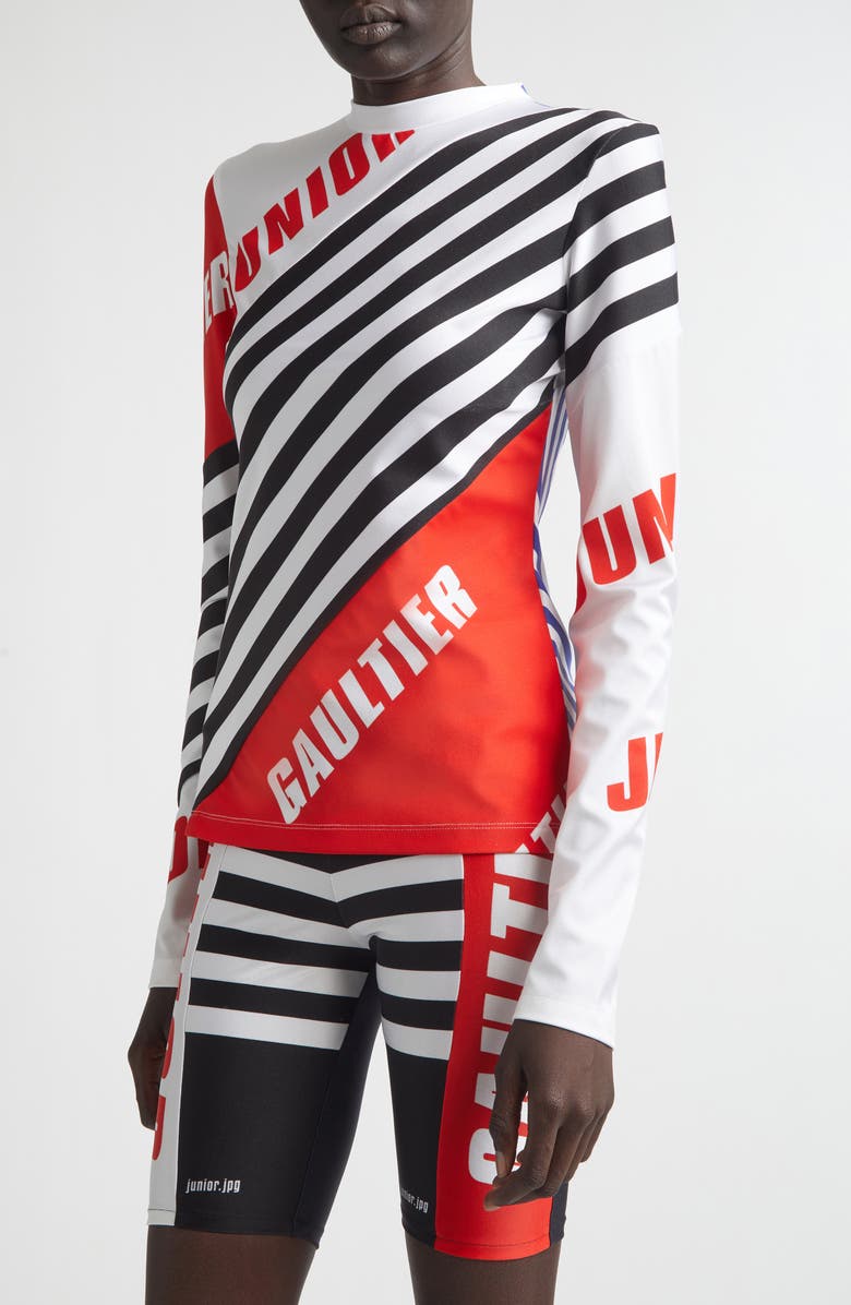 Jean Paul Gaultier Junior Print Jersey Bike T-Shirt, Alternate, color, Black/ Red/ White