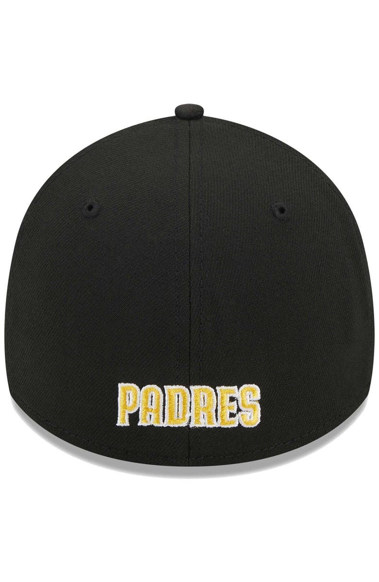 New Era Men's New Era Black San Diego Padres Logo 39THIRTY Flex Hat, Alternate, color, Black