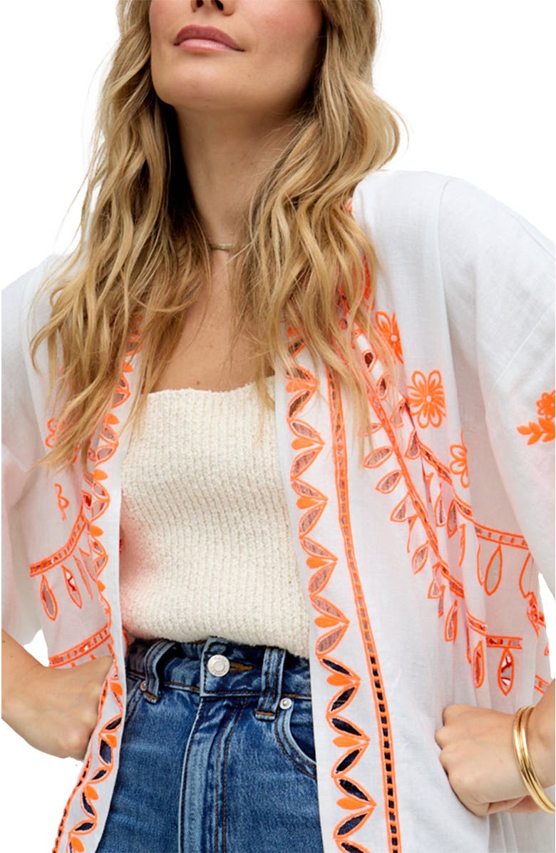 Raffya Lupe Edge To Edge Embroidered, Alternate, color, White