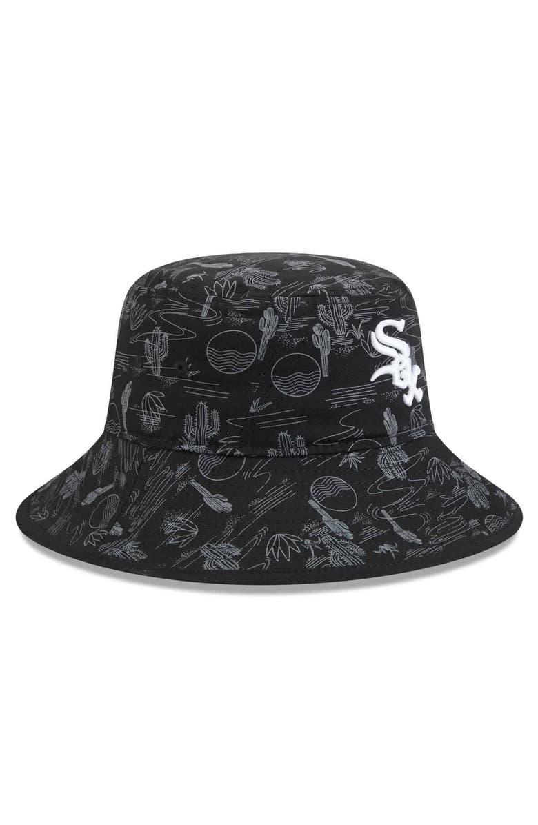 New Era Men's New Era Black Chicago White Sox 2025 Spring Training All Over Print Bucket Hat, Alternate, color,