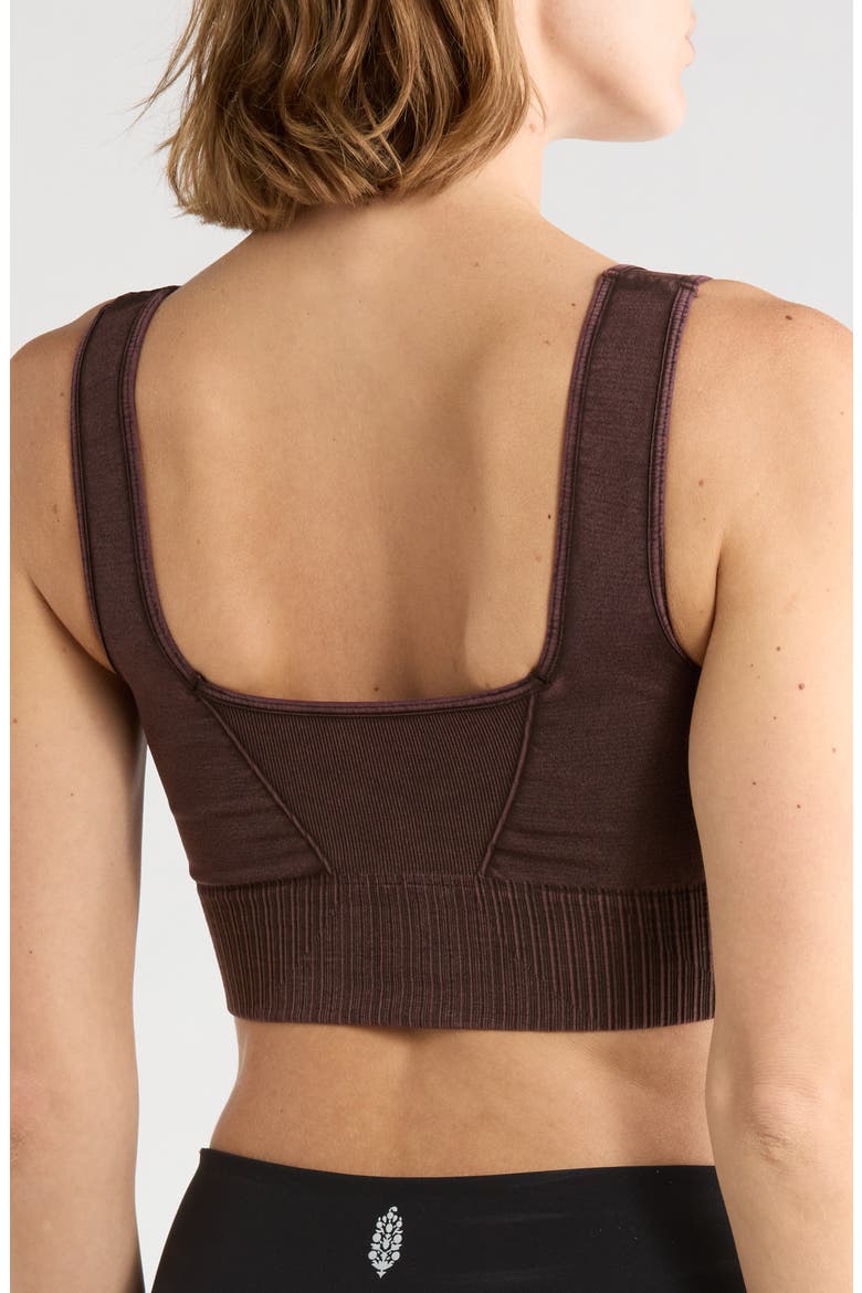 FP Movement Karma Square Neck Sports Bra, Alternate, color, WASHED CHOCOLATE