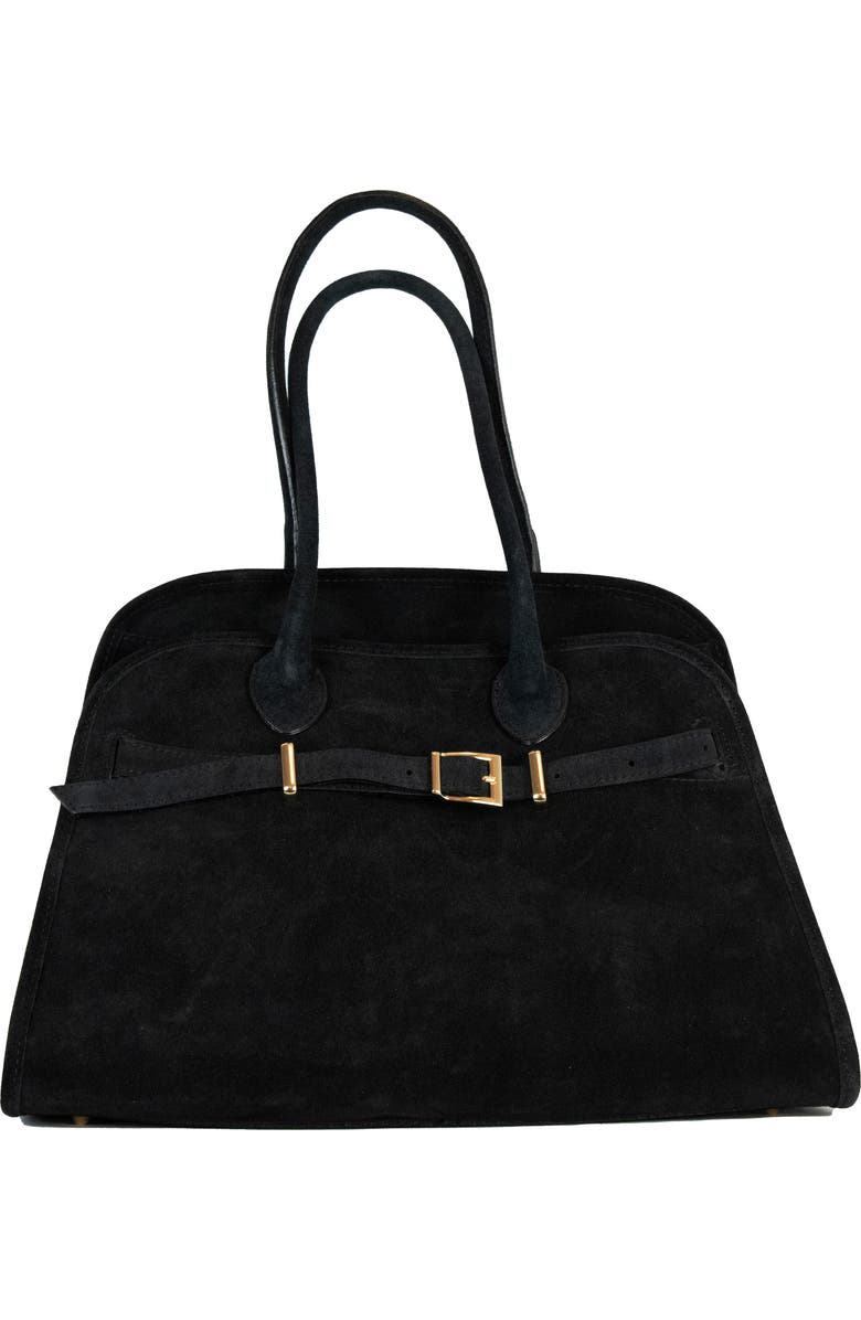Persaman New York Sasha Suede Tote, Main, color, Black