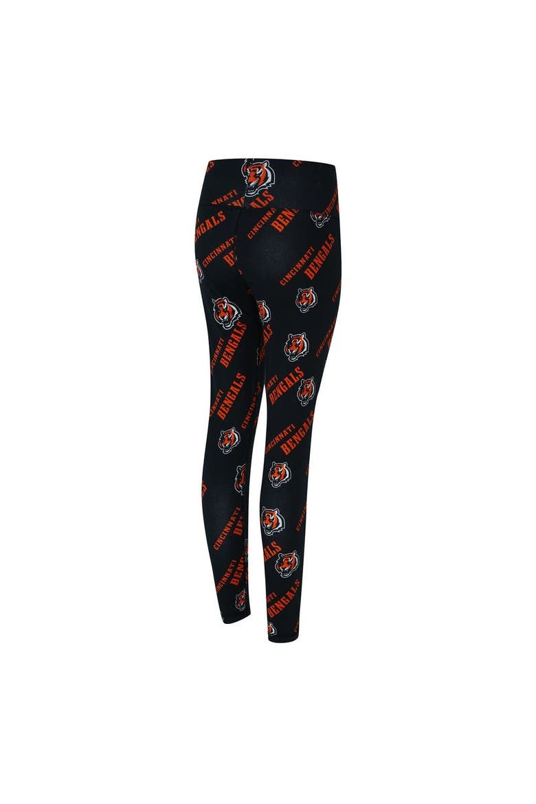 Women's Concepts Sport Black Cincinnati Bengals Mosaic Allover Print Leggings, Alternate, color, Black