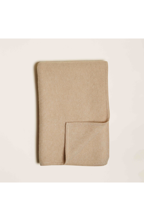 Cassie Cashmere Waffle Knit Baby Blanket