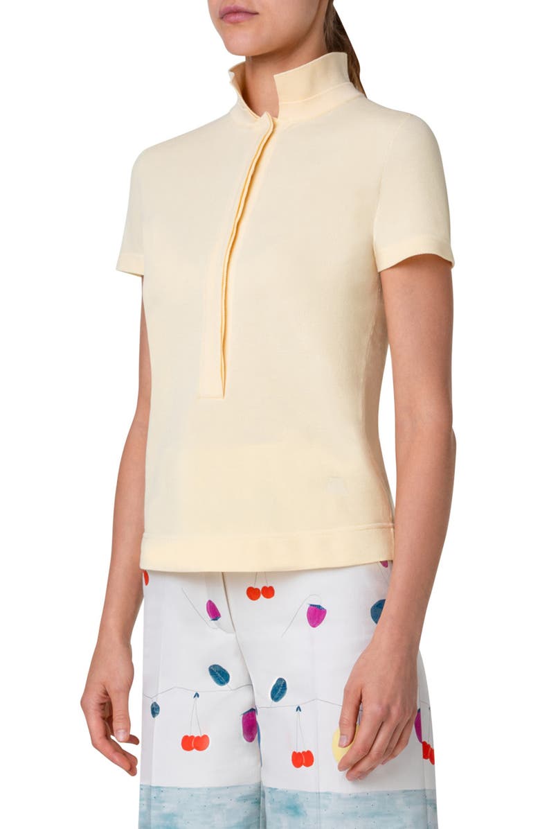 Akris Cotton Polo, Alternate, color, Primrose