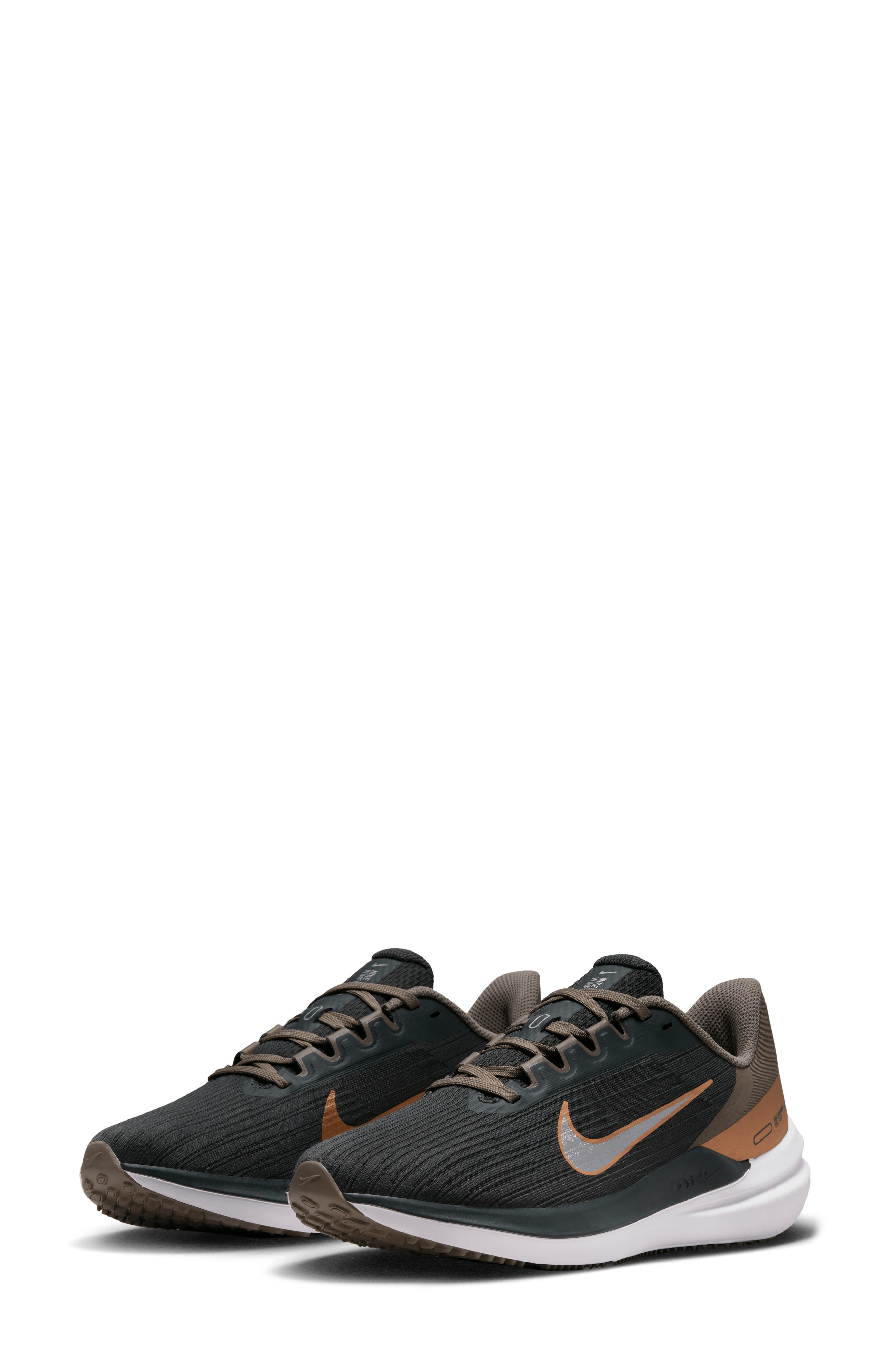 Air Winflo 9 Running Shoe, Main, color, GREY/ OLIVE/ SILVER