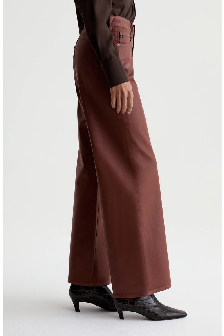 Saige High Waist Wide Leg Jeans, Alternate, color, LTT LT CHESTNUT
