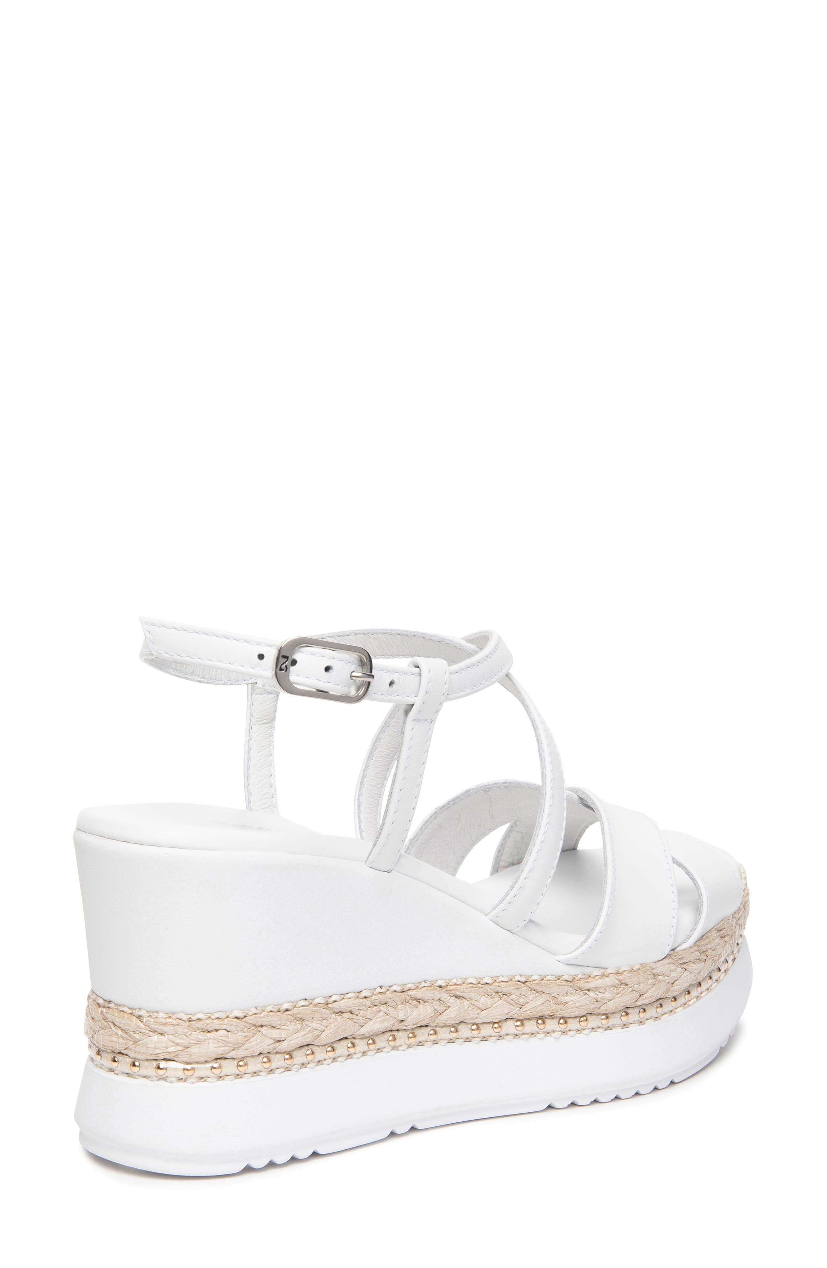 NeroGiardini Ankle Strap Platform Wedge Sandal, Alternate, color, 